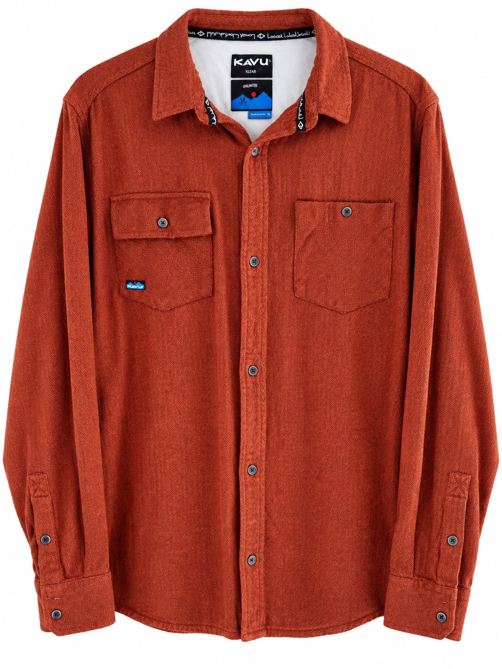 Kavu Klear Men's Rust Button-Down Shirt Jacket XL Shacket Outdoor Fall Hiking